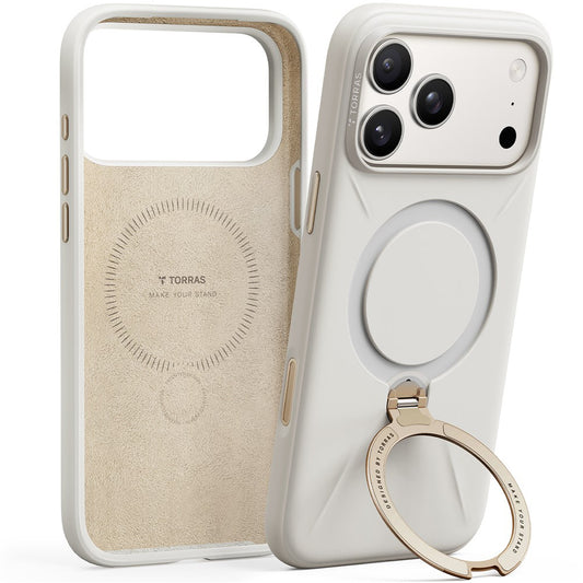 MagSafe Hülle für Apple iPhone 17 Pro Max, Torras, QPRO Silikon, Weiß