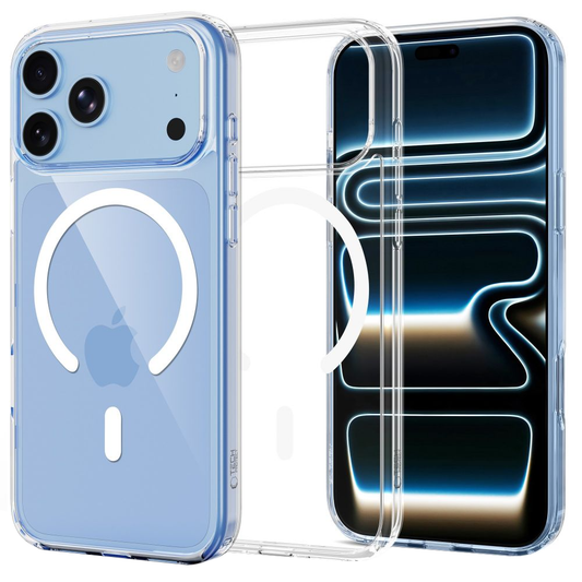 MagSafe-Hülle für Apple iPhone 18 Pro Max / 17 Pro Max, Tech-Protect, Flexair Hybrid mit Displayschutz, Transparent