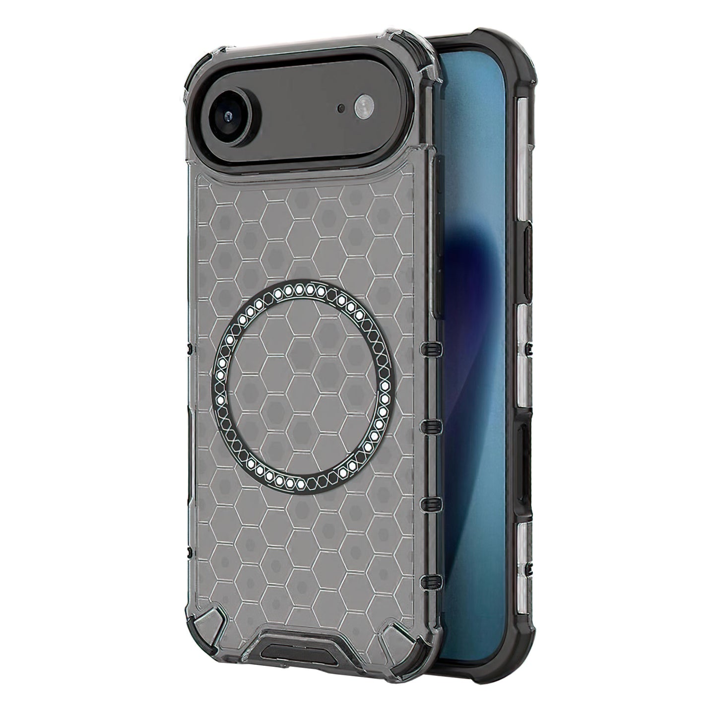 MagSafe Hülle für Apple iPhone 17 Air, Techsuit, HoneyComb Shield, Schwarz