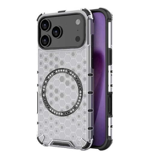 MagSafe Hülle für Apple iPhone 17 Pro, Techsuit, HoneyComb Shield, Weiß