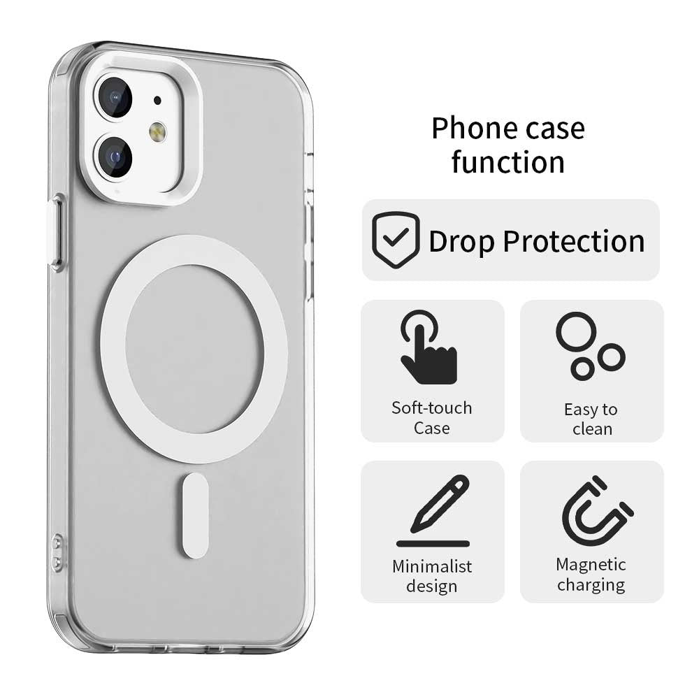 MagSafe Hülle für Apple iPhone 12 / 12 Pro, Techsuit, CandyCase, Weiß