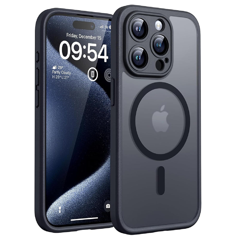 MagSafe-Hülle für Apple iPhone 13 Pro, Techsuit, PureFrost, Schwarz