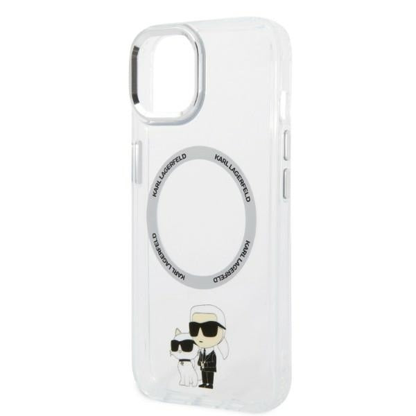MagSafe Hülle für Apple iPhone 14 Plus, Karl Lagerfeld, Ikonik Karl & Choupette, Transparent