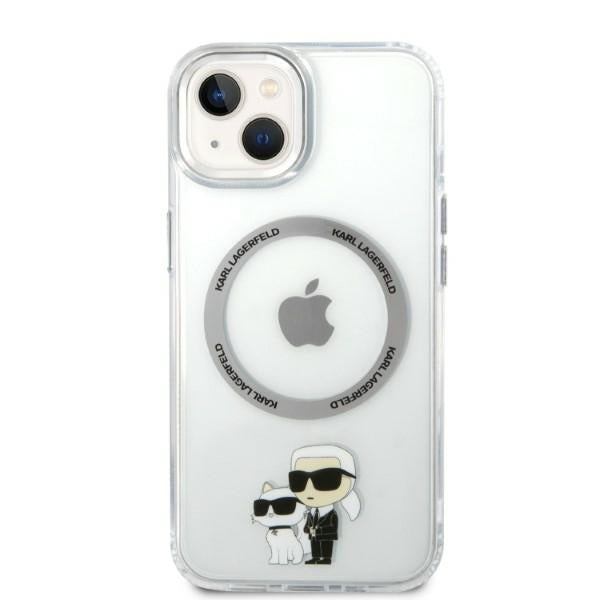 MagSafe Hülle für Apple iPhone 14 Plus, Karl Lagerfeld, Ikonik Karl & Choupette, Transparent