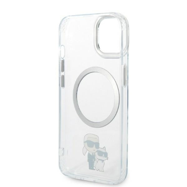 MagSafe Hülle für Apple iPhone 14 Plus, Karl Lagerfeld, Ikonik Karl & Choupette, Transparent
