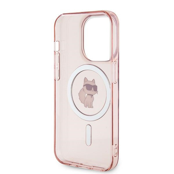 MagSafe Hülle für Apple iPhone 14 Pro Max, Karl Lagerfeld, IML Choupette, Rosa