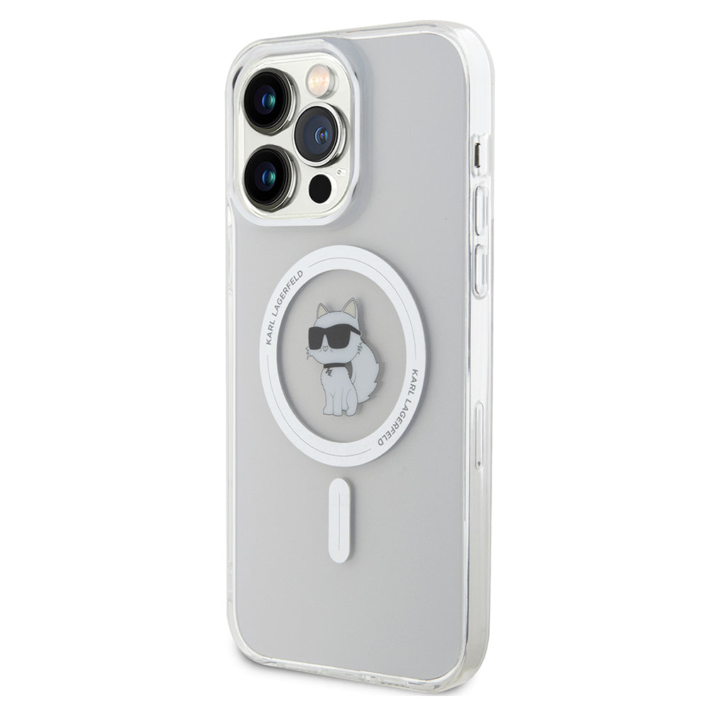 MagSafe Hülle für Apple iPhone 14 Pro Max, Karl Lagerfeld, IML Choupette, Transparent