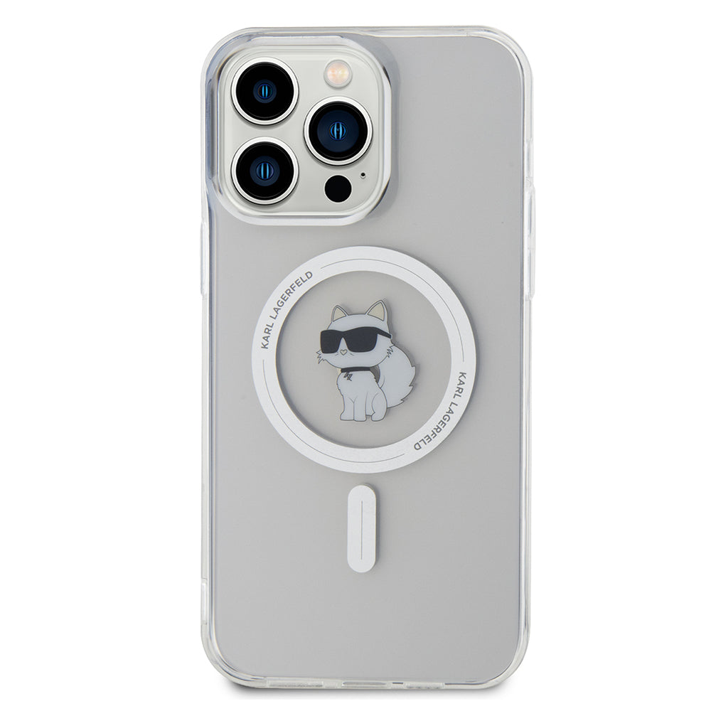 MagSafe Hülle für Apple iPhone 14 Pro Max, Karl Lagerfeld, IML Choupette, Transparent