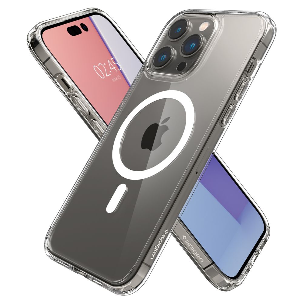 MagSafe Hülle für Apple iPhone 14 Pro, Spigen, Ultra Hybrid, Weiß