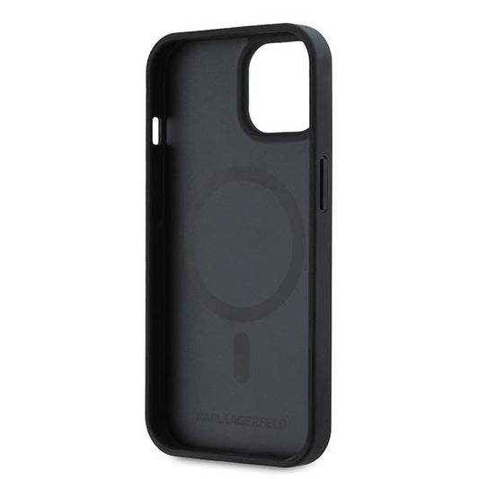MagSafe Case for Apple iPhone 15 Plus, Karl Lagerfeld, Karl's Head, Black