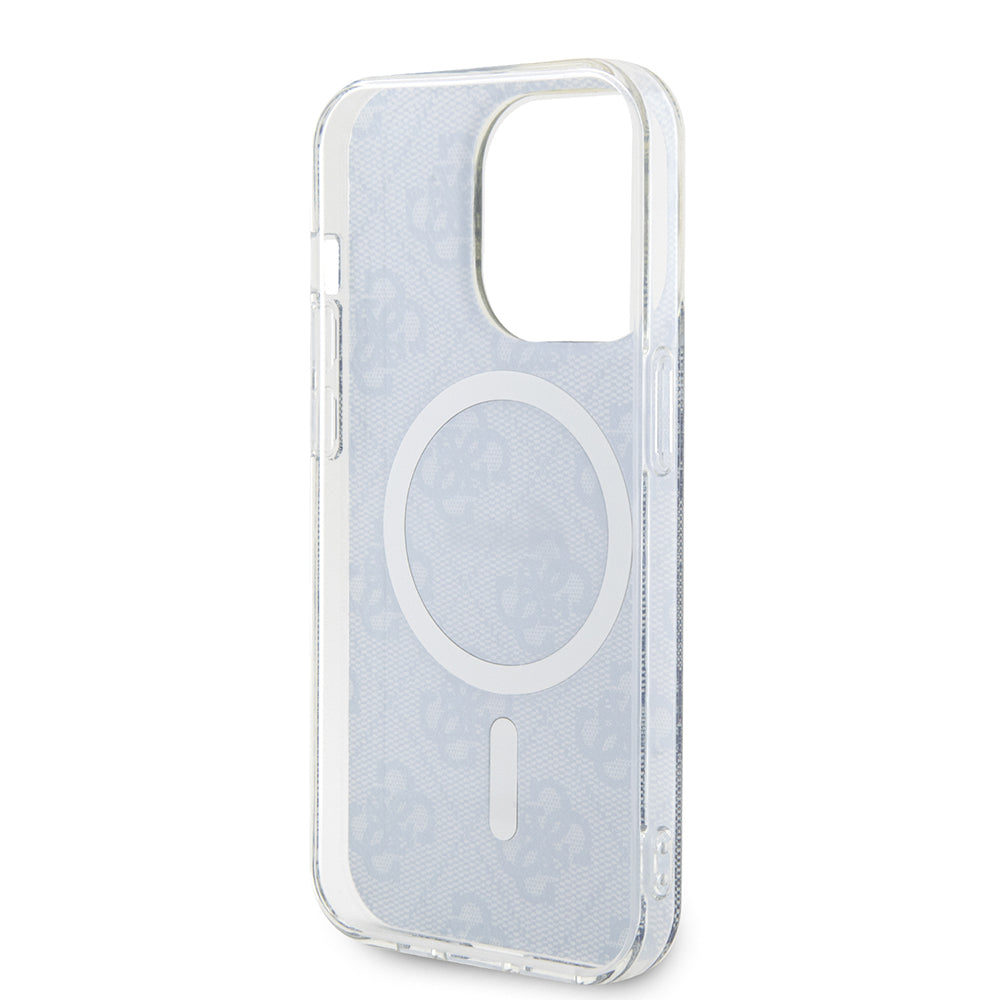 MagSafe Hülle für Apple iPhone 15 Pro, Guess, IML 4G, Blau