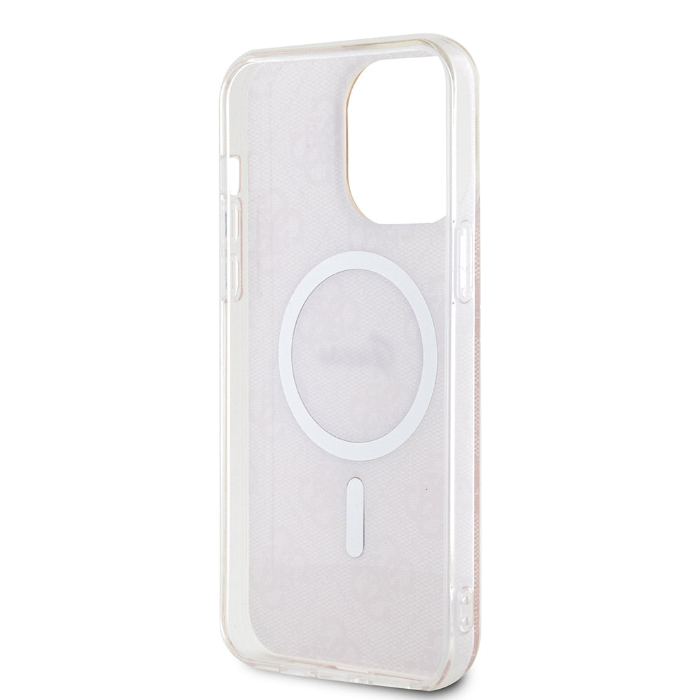 MagSafe Hülle für Apple iPhone 15 Pro, Guess, IML 4G, Rosa
