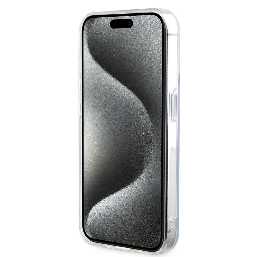 MagSafe Hülle für Apple iPhone 15 Pro Max, Guess, IML Iridescent, Lila