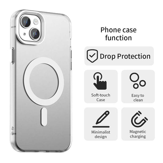 MagSafe-Hülle für Apple iPhone 15, Techsuit, CandyCase, Weiß