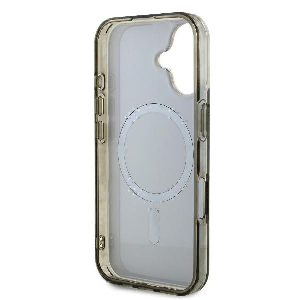 MagSafe Hülle für Apple iPhone 16 Plus, Guess, IML 4G Hintergrund, Braun