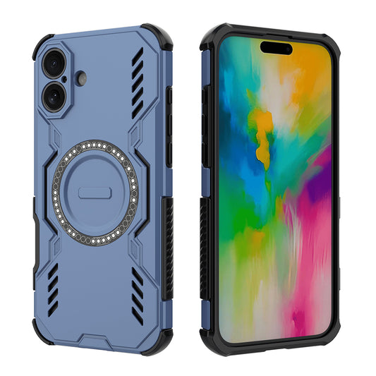 MagSafe-Hülle für Apple iPhone 16 Plus, Techsuit, ArmorMag, Blau