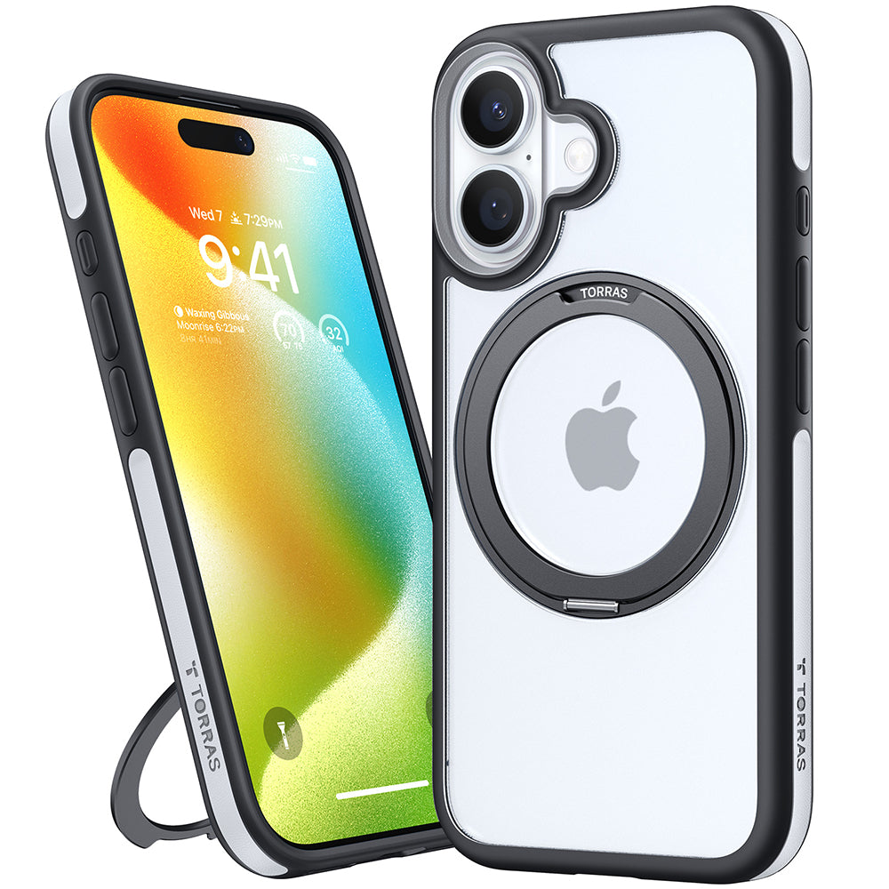 MagSafe Case for Apple iPhone 16 Plus, Torras, Ostand R Fusion, Black