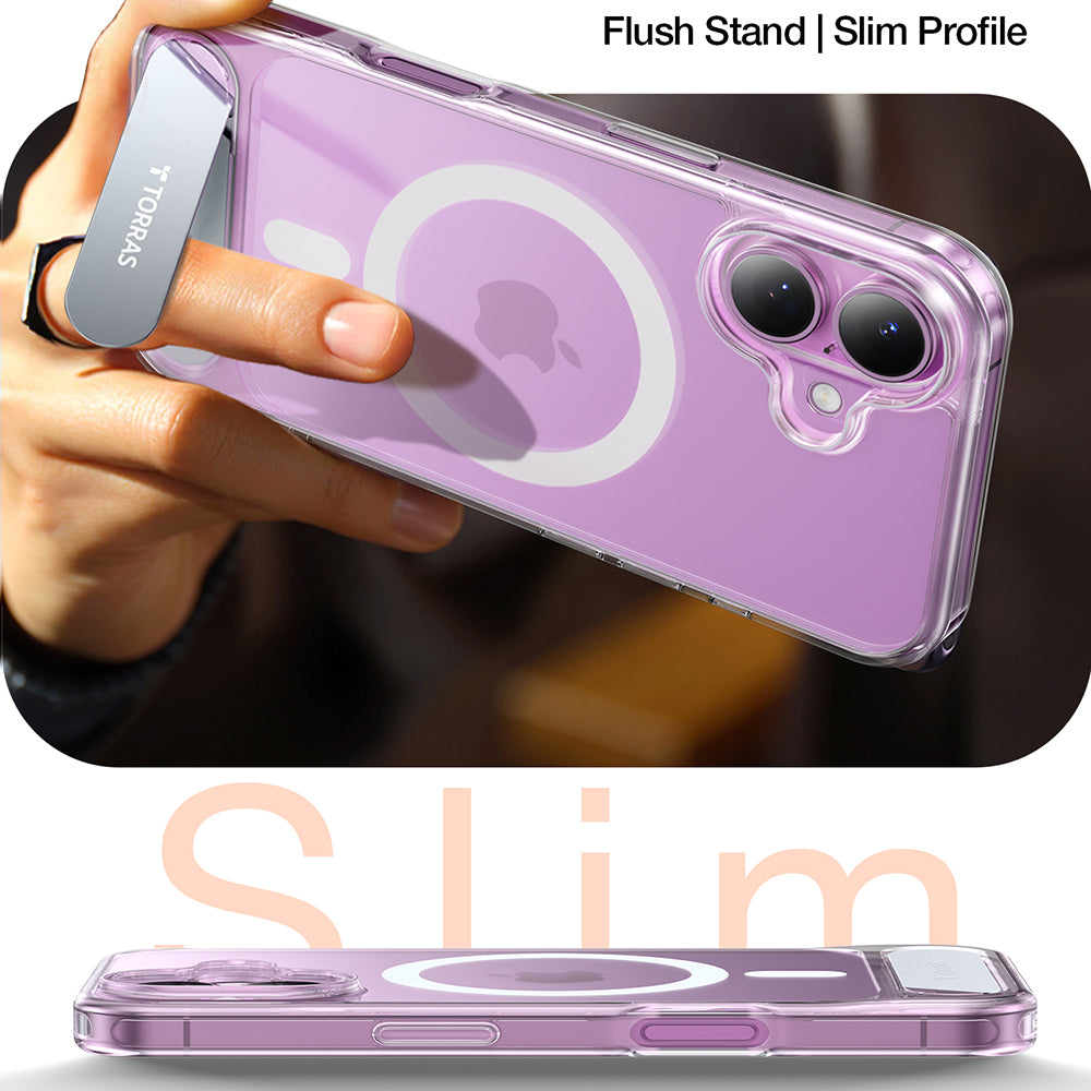 MagSafe Case for Apple iPhone 16 Plus, Torras, Pstand, Transparent