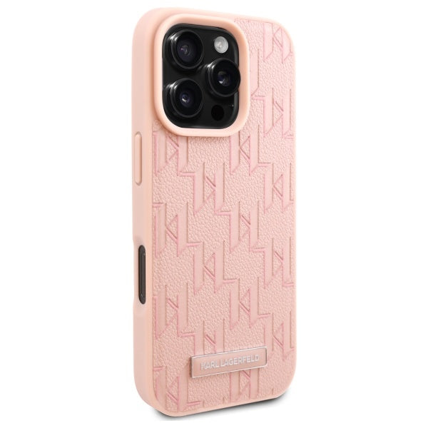 MagSafe Hülle für Apple iPhone 16 Pro, Karl Lagerfeld, Hot Stamp, Rosa