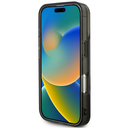 MagSafe Hülle für Apple iPhone 16 Pro, Karl Lagerfeld, Liquid Glitter Choupette Logo, Schwarz