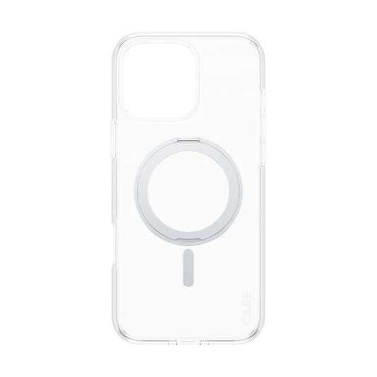 MagSafe Hülle für Apple iPhone 16 Pro Max, PanzerGlass, Care Feature Kickstand, Transparent Silber