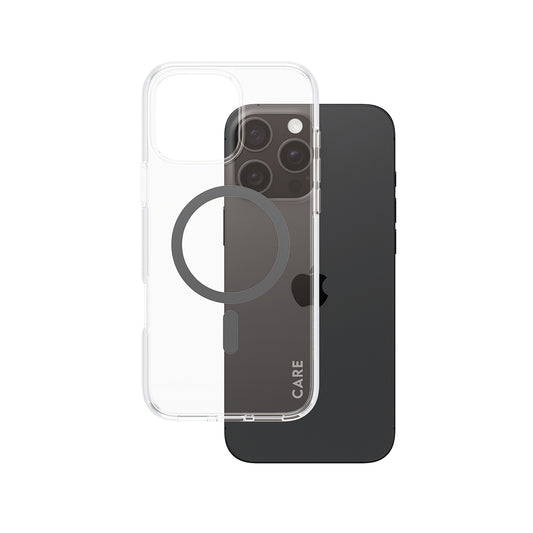 MagSafe Hülle für Apple iPhone 16 Pro Max, PanzerGlass, Care Urban Combat, Schwarz Transparent