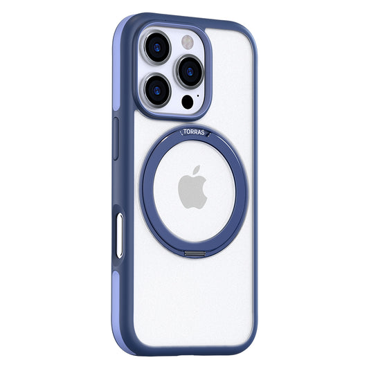 MagSafe Hülle für Apple iPhone 16 Pro Max, Torras, Ostand R Fusion, Marineblau