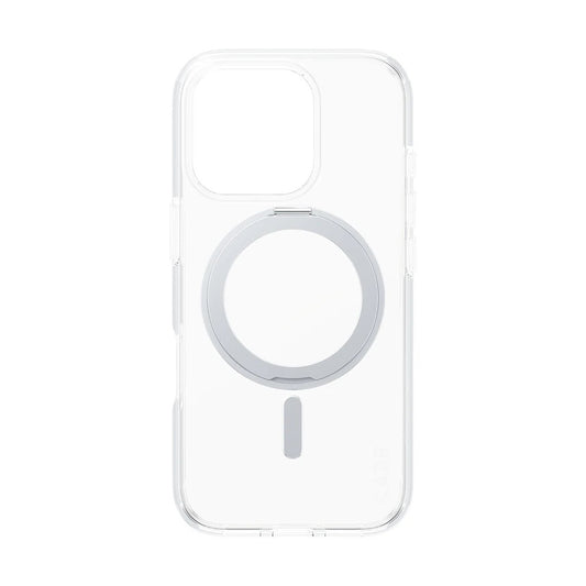MagSafe Hülle für Apple iPhone 16 Pro, PanzerGlass, mit Kickstand, Silber Transparent