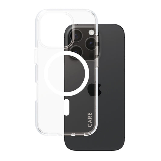 MagSafe Hülle für Apple iPhone 16 Pro, PanzerGlass, Care Urban Combat, Transparent Weiß