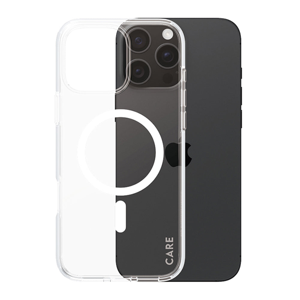MagSafe Hülle für Apple iPhone 16 Pro, PanzerGlass, Care Urban Combat, Transparent Weiß