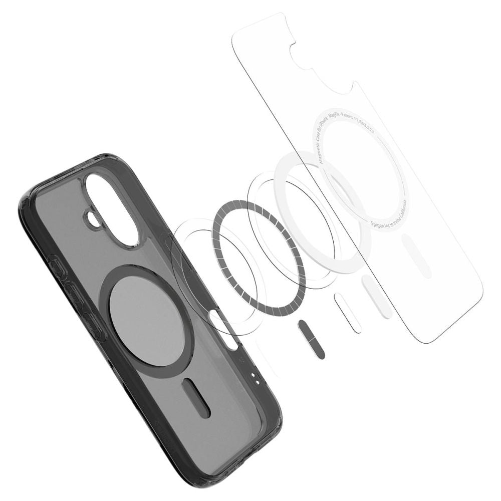 MagSafe Case for Apple iPhone 16, Spigen, Ultra Hybrid T, Satin Black ACS09074