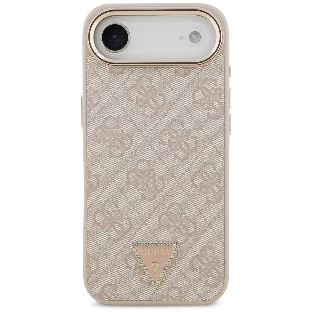 MagSafe Hülle für Apple iPhone 17 Air, Guess, 4G Triangle Logo, Roségold