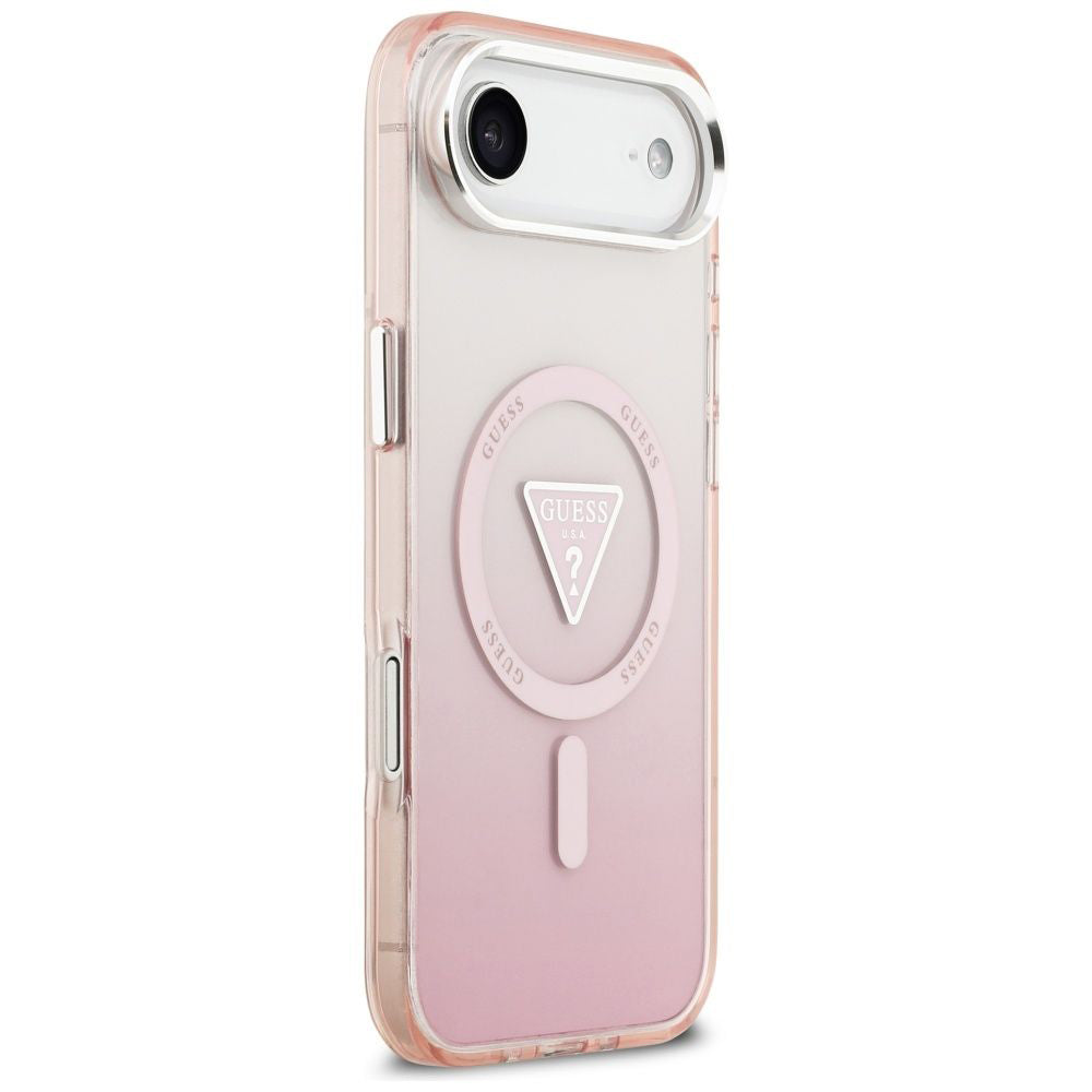 MagSafe Hülle für Apple iPhone 17 Air, Guess, IML Gradient Triangle Logo, Rosa
