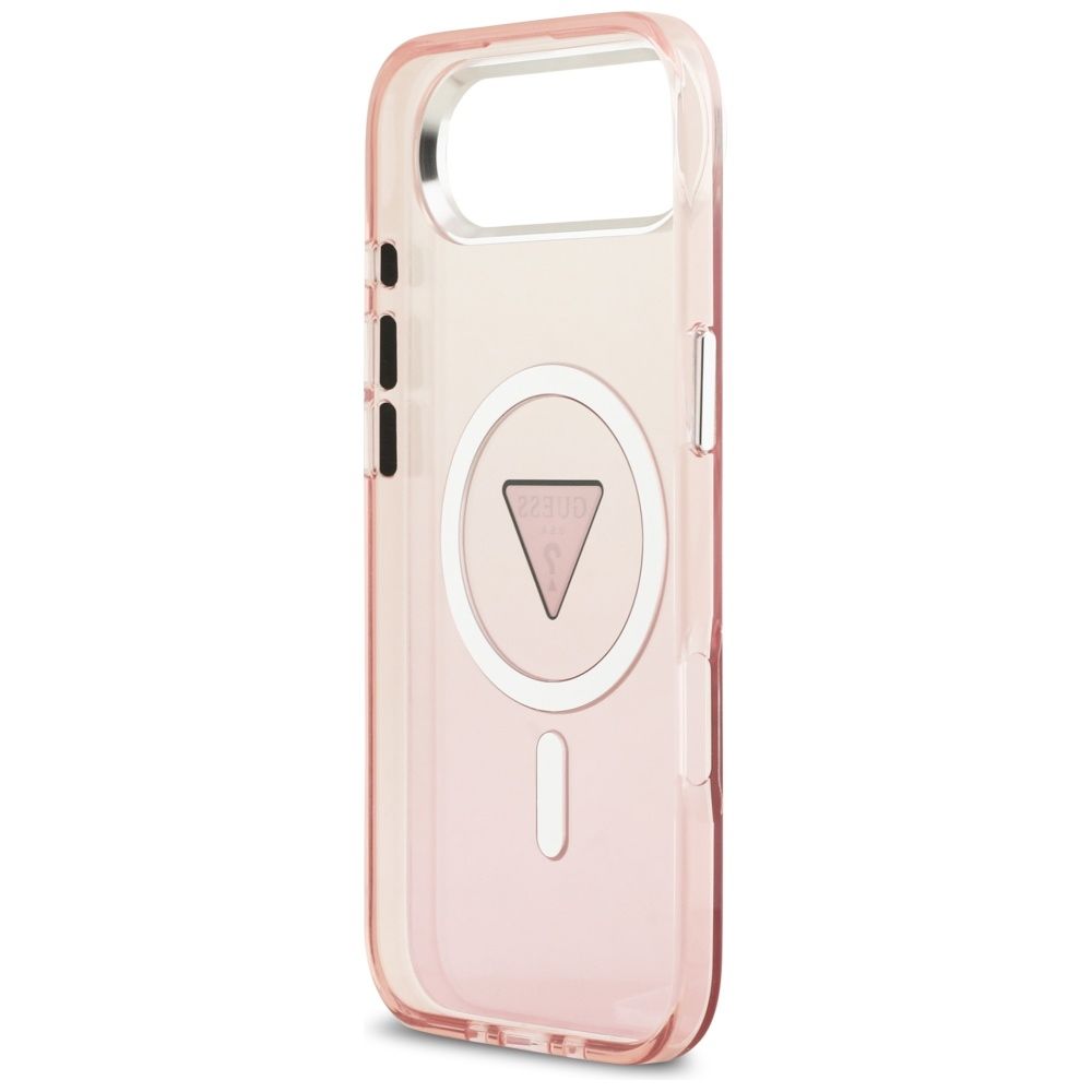 MagSafe Hülle für Apple iPhone 17 Air, Guess, IML Gradient Triangle Logo, Rosa
