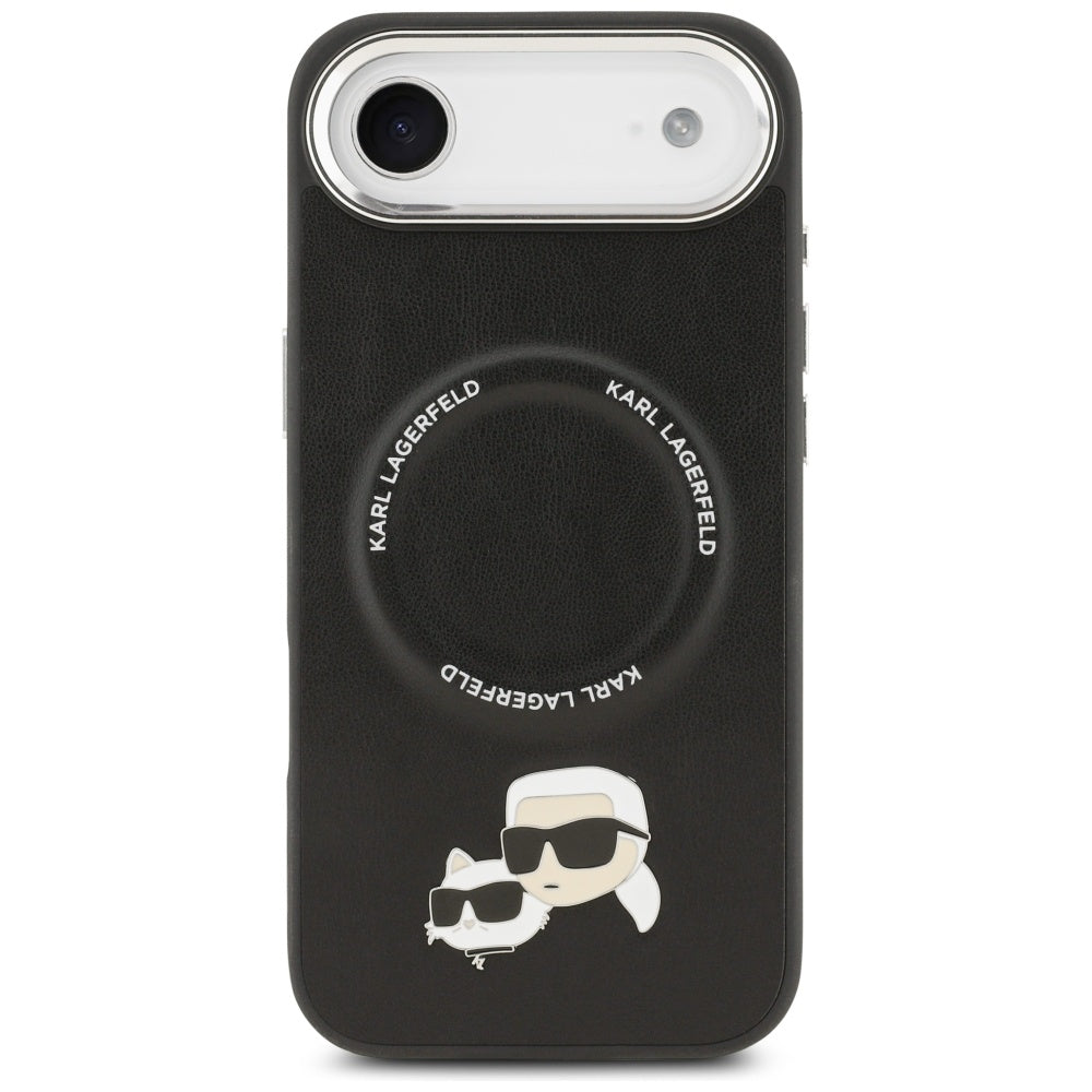 MagSafe Hülle für Apple iPhone 17 Air, Karl Lagerfeld, Karl & Choupette Pins, Schwarz
