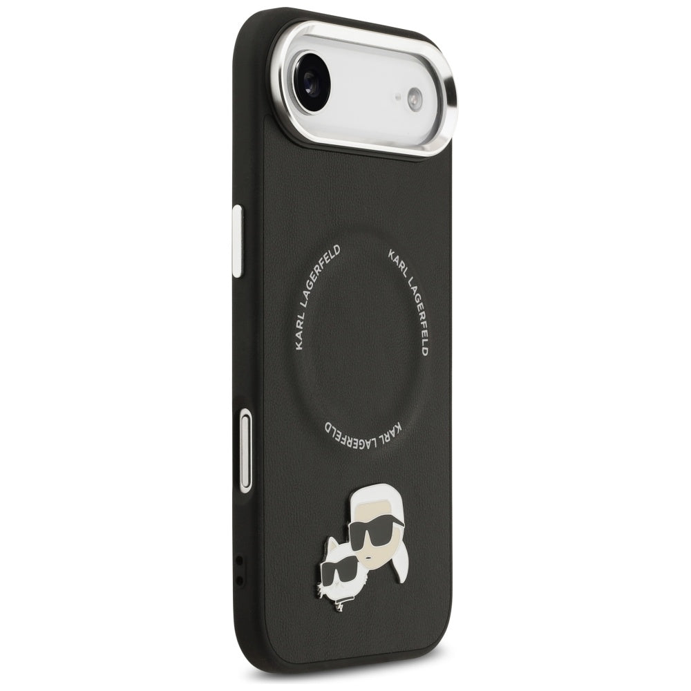 MagSafe Hülle für Apple iPhone 17 Air, Karl Lagerfeld, Karl & Choupette Pins, Schwarz