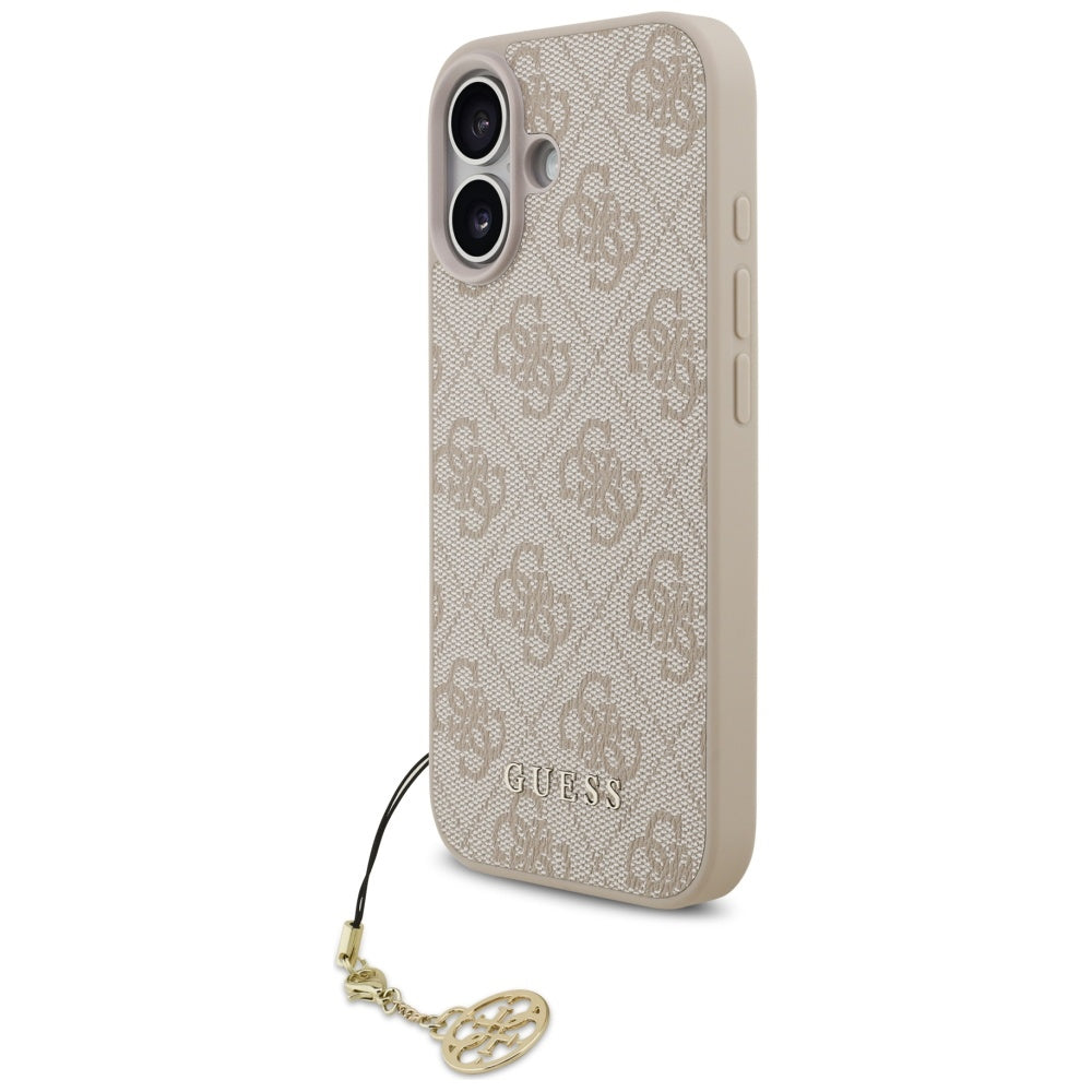 MagSafe Hülle für Apple iPhone 17, Guess, 4G Charm Cradle, Rosa