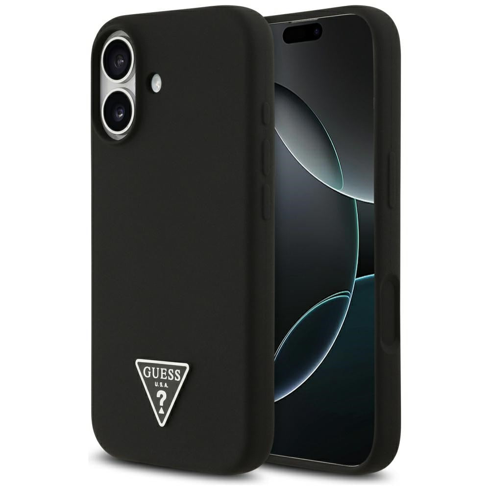 MagSafe Hülle für Apple iPhone 17, Guess, Triangle Logo, Schwarz