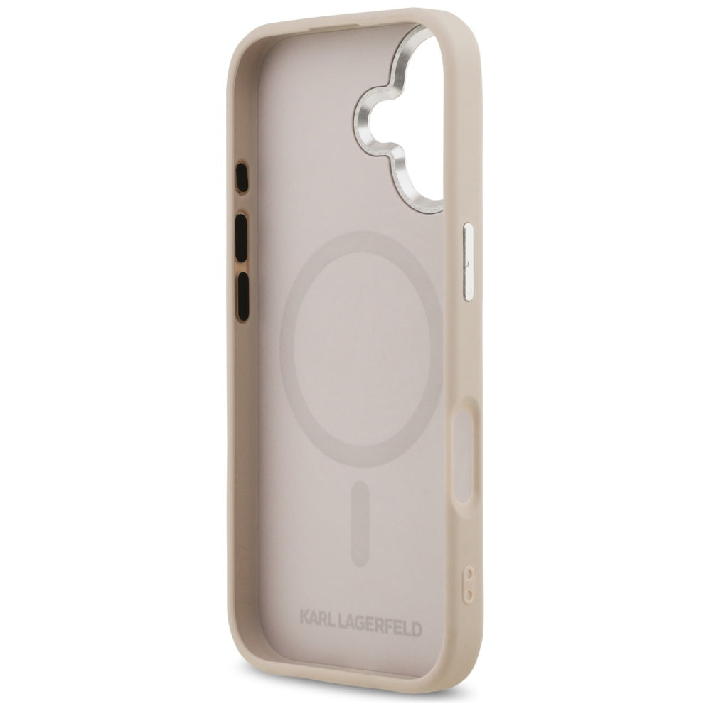 MagSafe Hülle für Apple iPhone 17, Karl Lagerfeld, Choupette Pin, Rosa