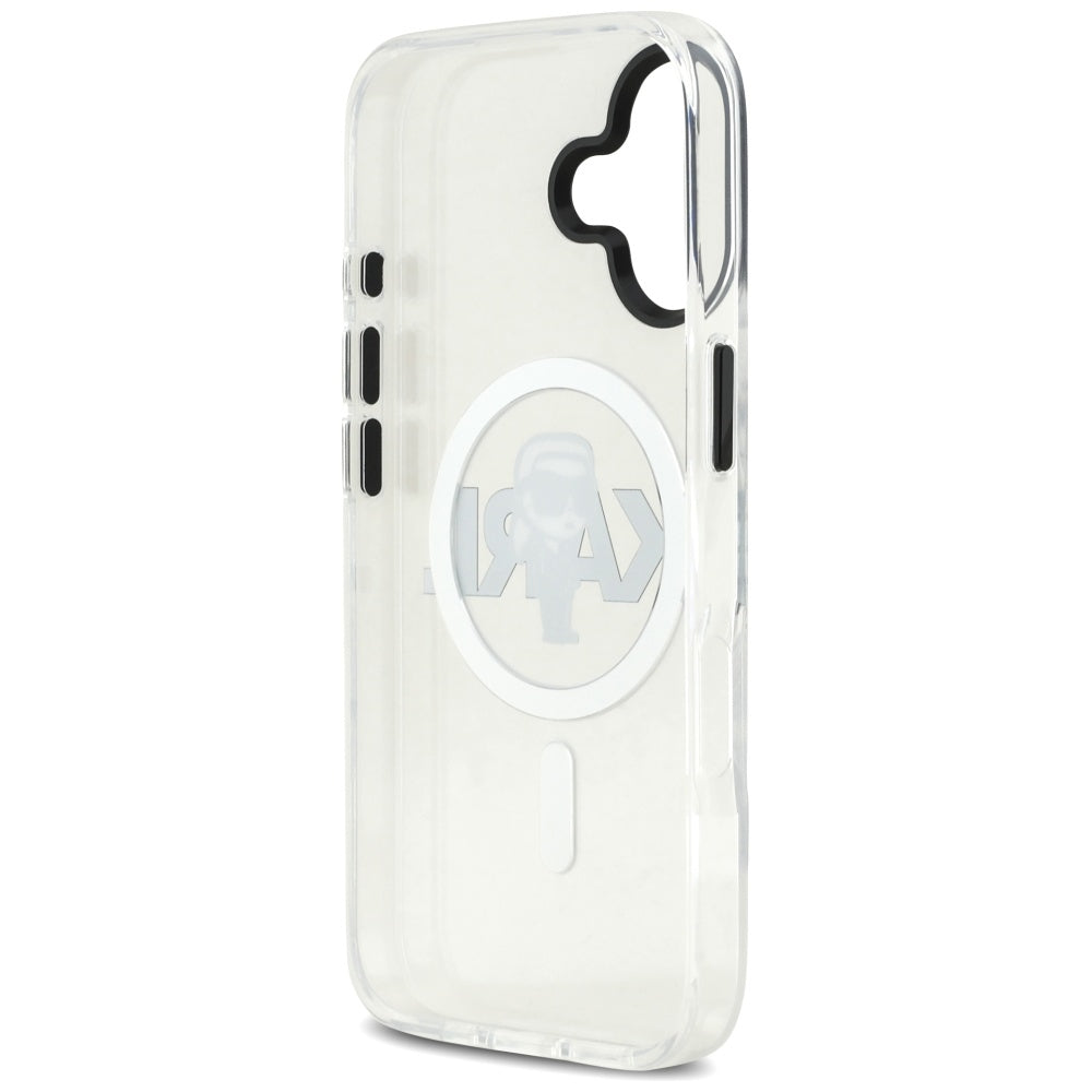 MagSafe Hülle für Apple iPhone 17, Karl Lagerfeld, IML Sketch Logo Karl, Transparent