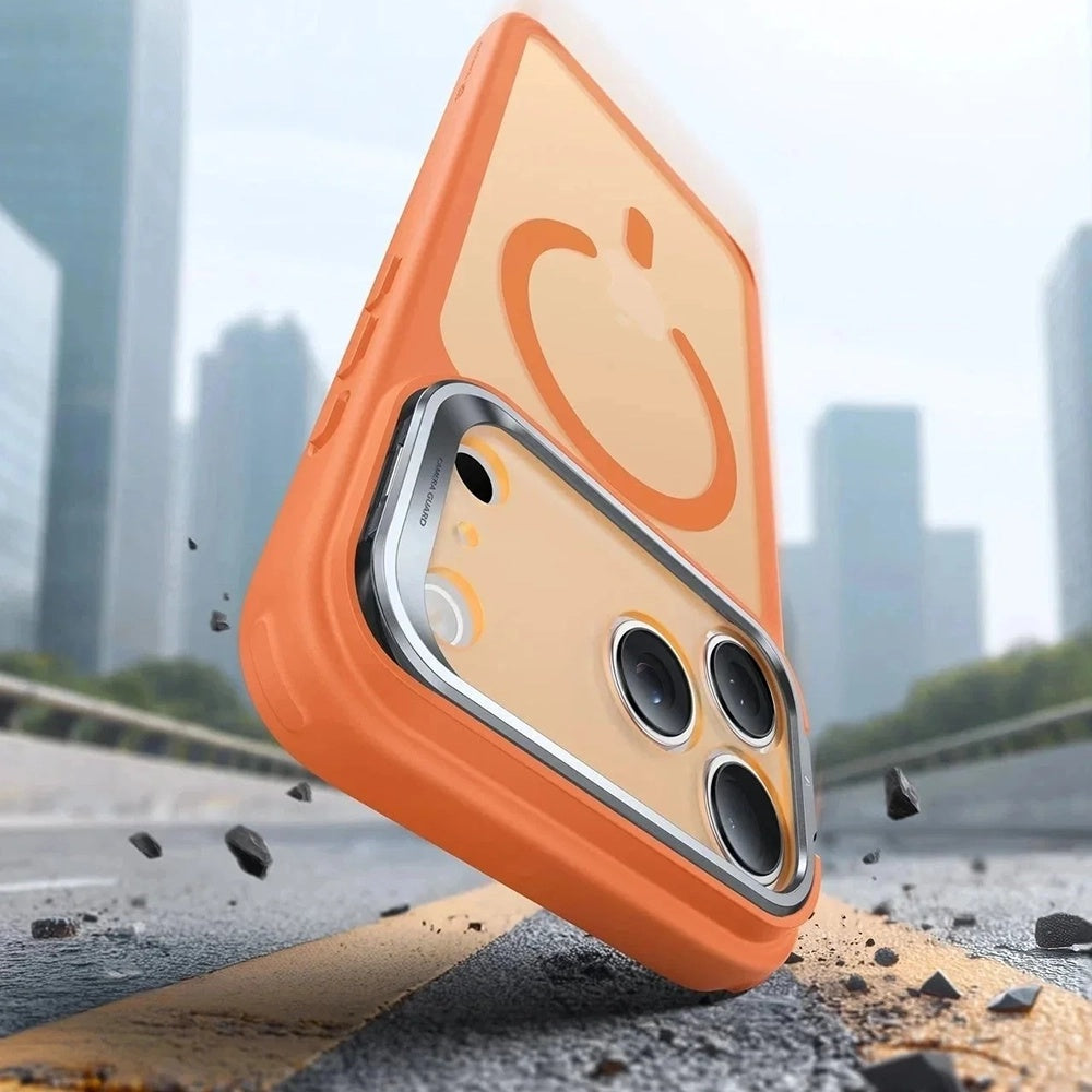 MagSafe Case for Apple iPhone 17 Pro, ESR, Classic Hybrid Kickstand Slide, Satin Orange