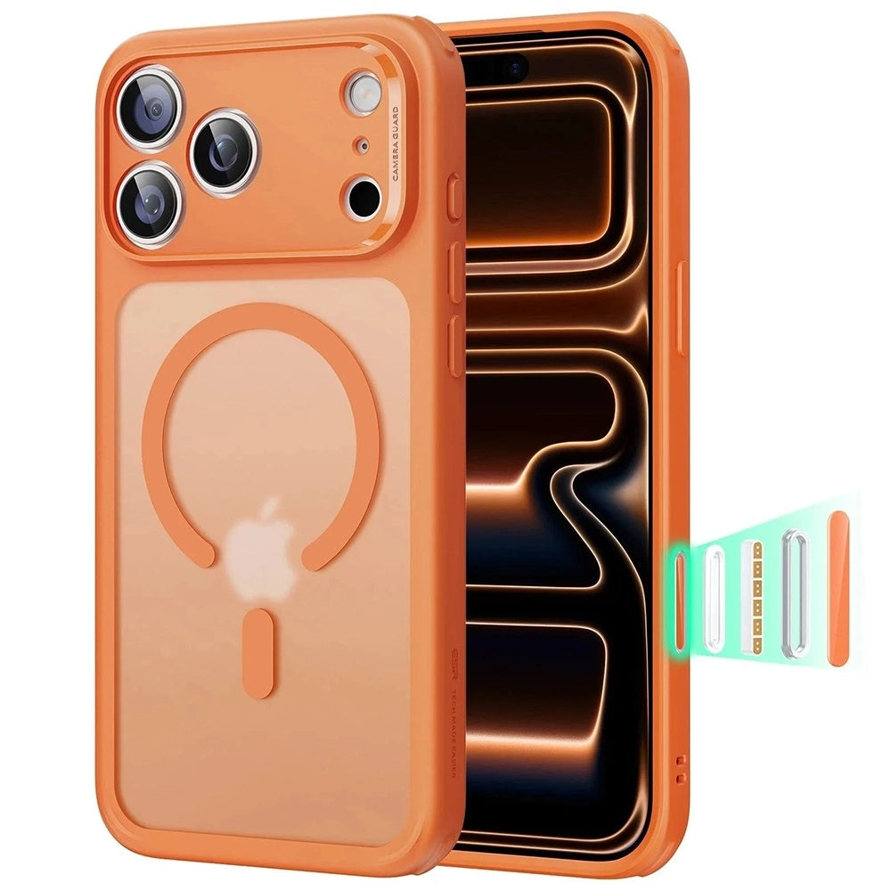 MagSafe Hülle für Apple iPhone 17 Pro, ESR, Classic Hybrid, Satiniertes Orange