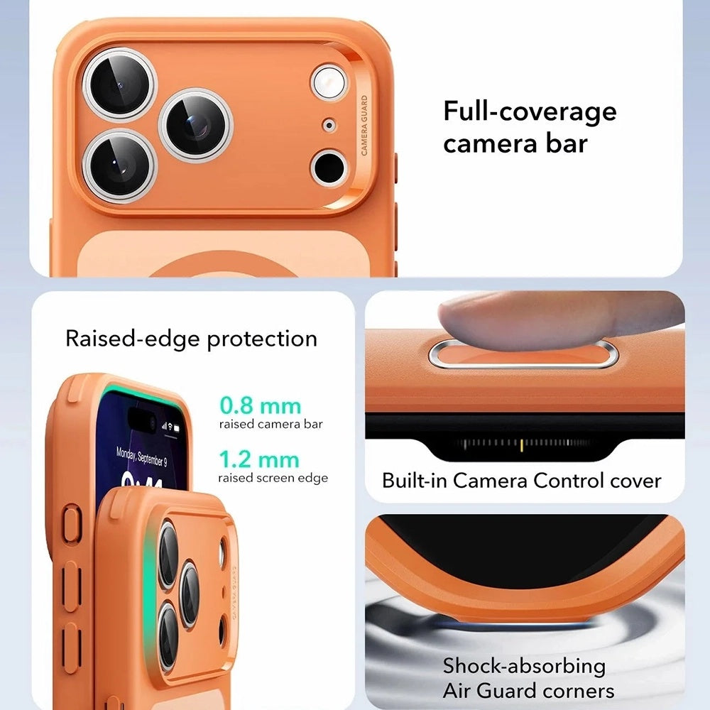 MagSafe Hülle für Apple iPhone 17 Pro, ESR, Classic Hybrid, Satiniertes Orange