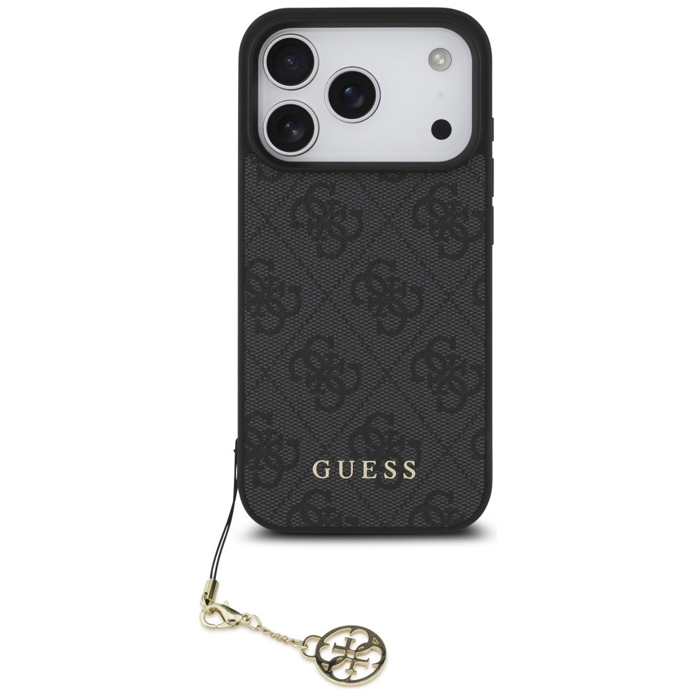 MagSafe Case for Apple iPhone 17 Pro, Guess, 4G Charm Cradle, Black