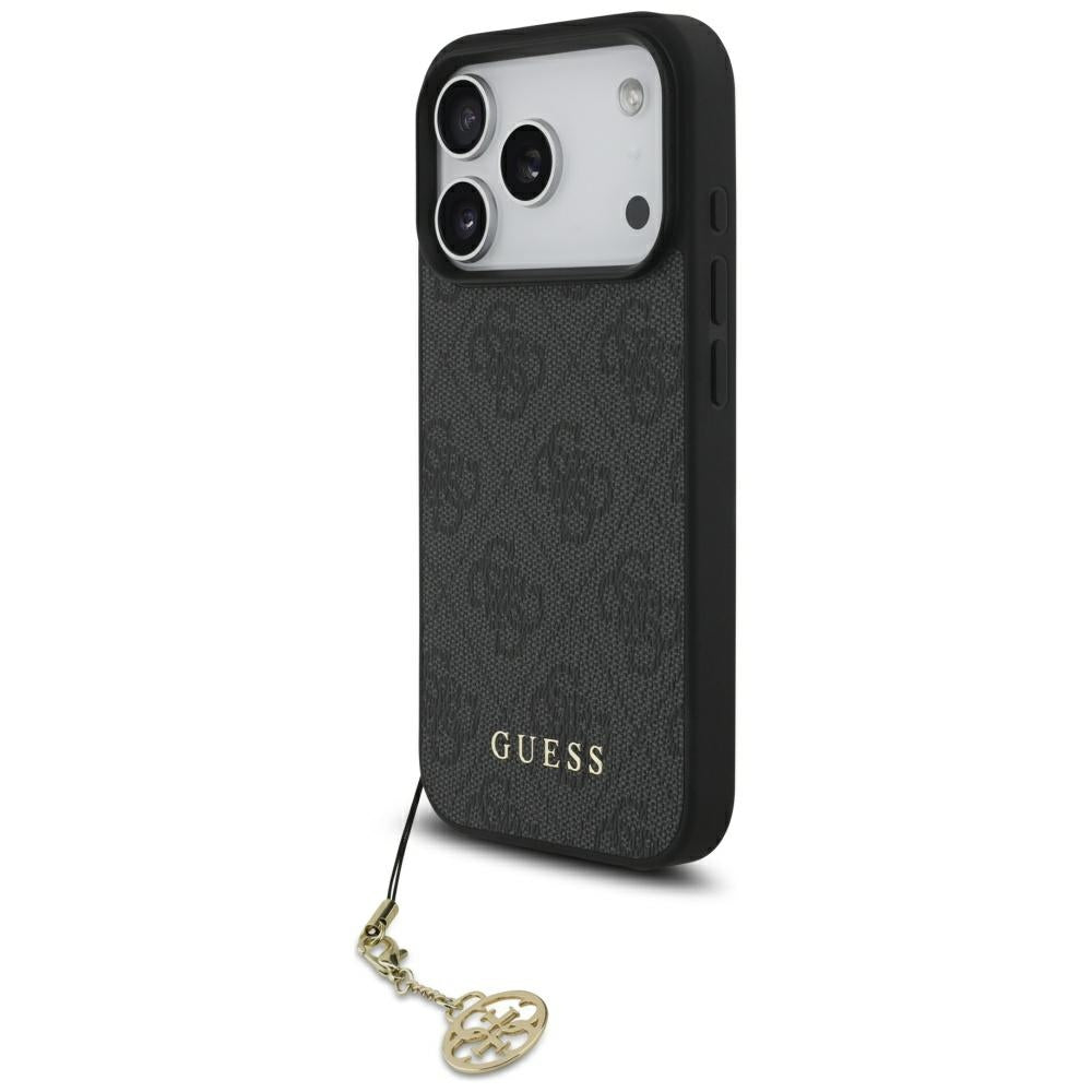 MagSafe Case for Apple iPhone 17 Pro, Guess, 4G Charm Cradle, Black