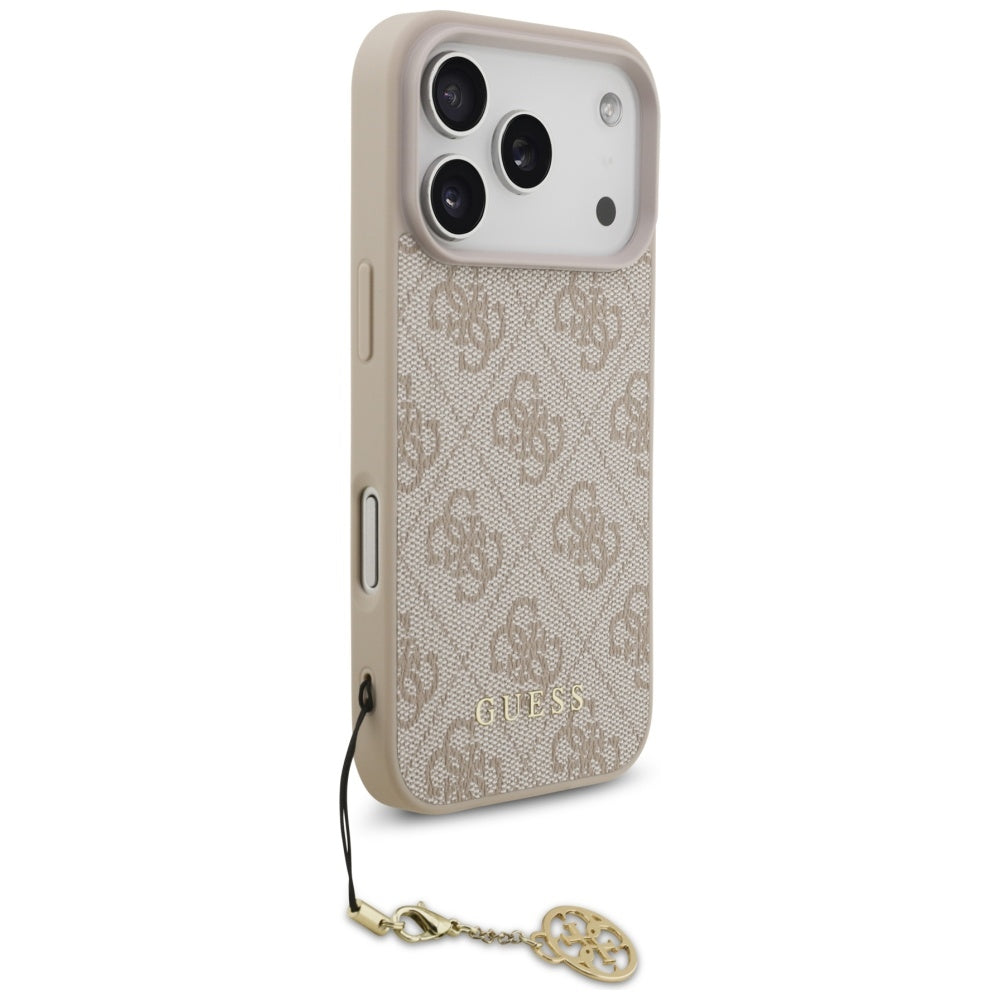 MagSafe Hülle für Apple iPhone 17 Pro, Guess, 4G Charm Cradle, Rosa