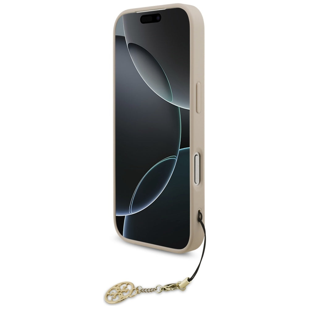MagSafe Hülle für Apple iPhone 17 Pro, Guess, 4G Charm Cradle, Rosa