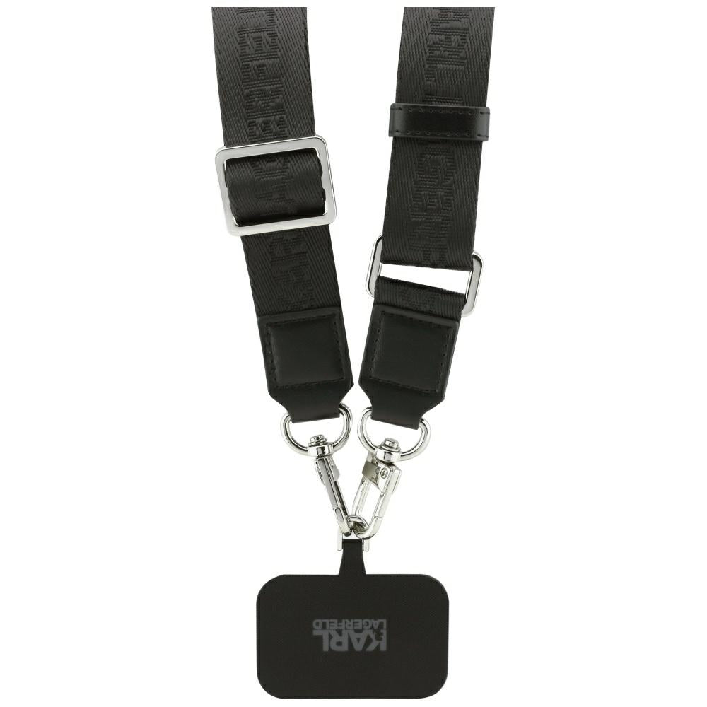 MagSafe Hülle für Apple iPhone 17 Pro, Karl Lagerfeld, Big Strap Choupette Metal Logo, Schwarz