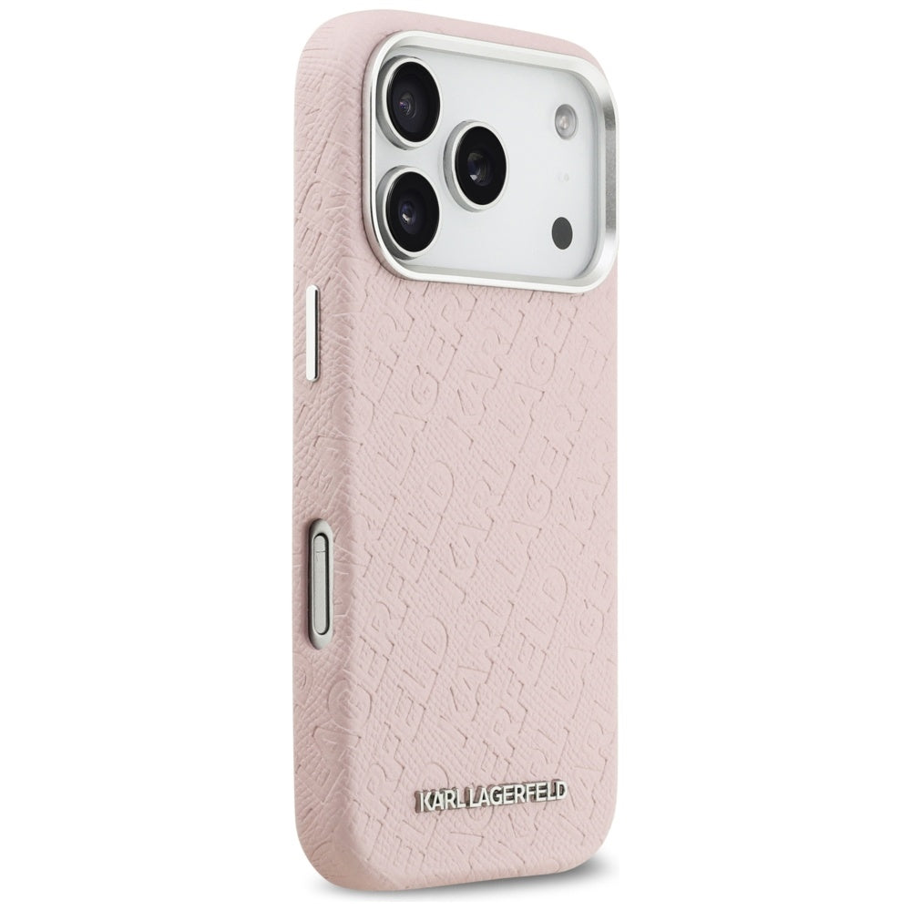 MagSafe Hülle für Apple iPhone 17 Pro, Karl Lagerfeld, FW Stamped Karl, Rosa