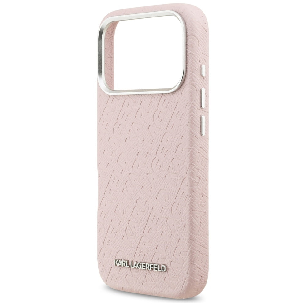 MagSafe Hülle für Apple iPhone 17 Pro, Karl Lagerfeld, FW Stamped Karl, Rosa